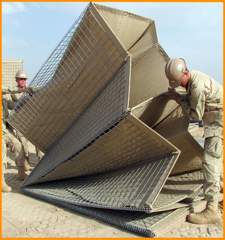 galvanized coated hesco barrier / Flood Barrier / flood wall for sale