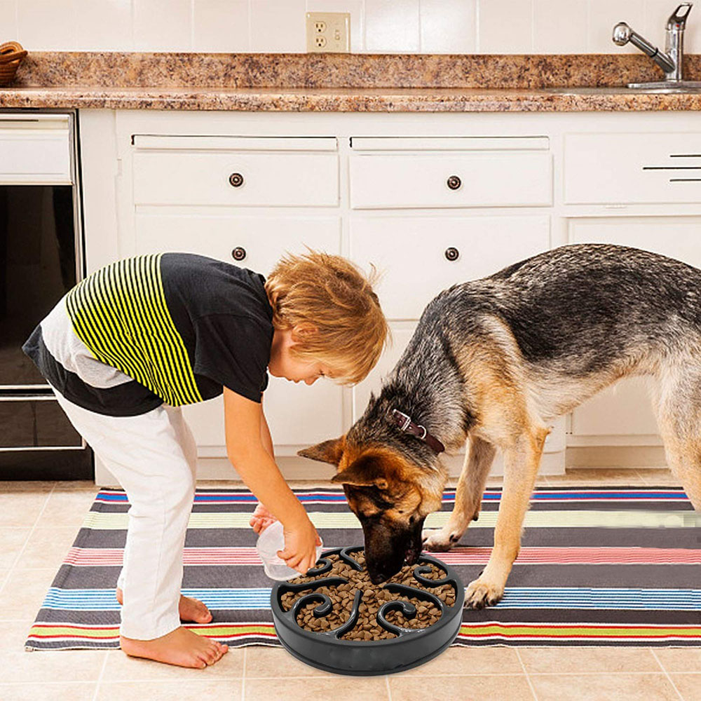 Slow Feeder Dog Bowl Bloat Stop Dog Food Maze Interactive Puzzle Non Skid Feeder