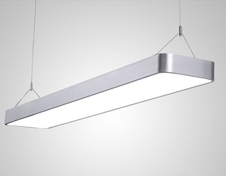 创意办公吊灯空心吊灯现代简约商店办公吊灯长条上下发光