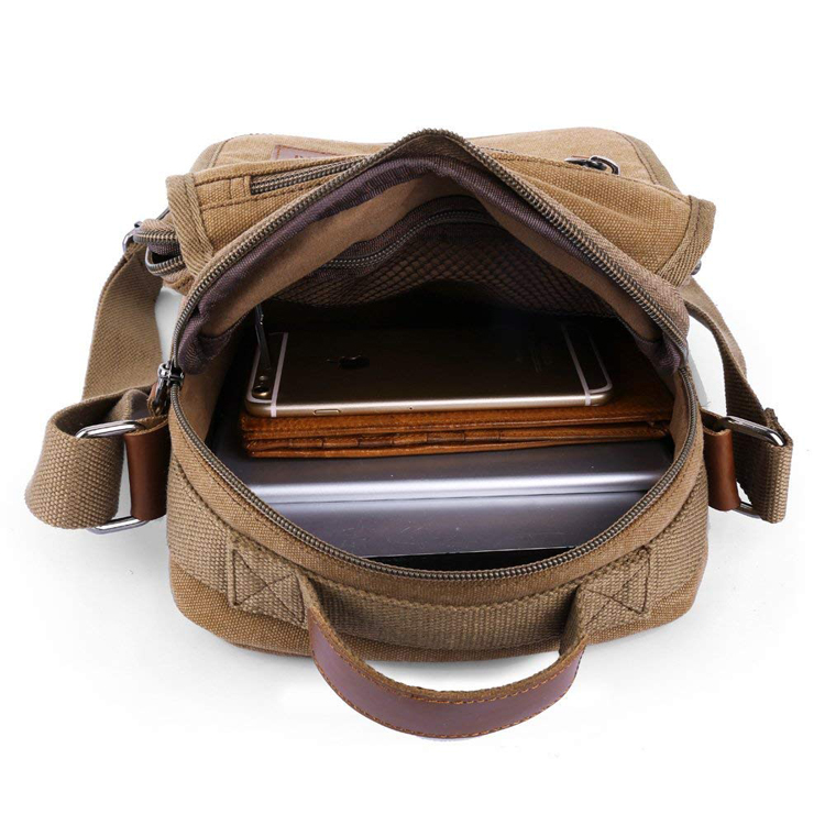 Sac de messager d'épaule d'affaires de crossbody de toile durable pour le voyage