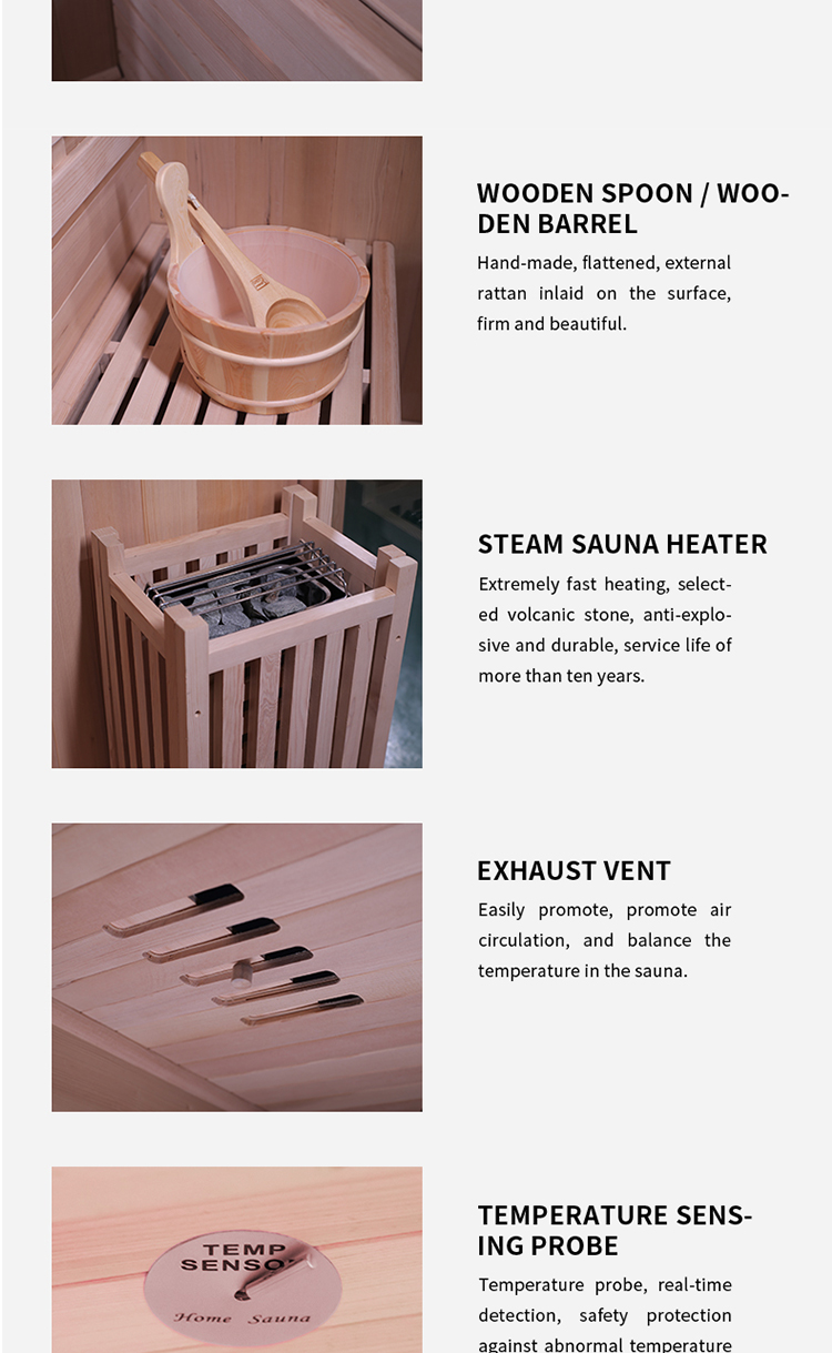 Simple traditional indoor steam sauna room