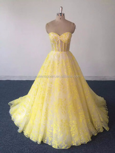 yellow long gown for wedding