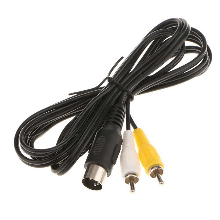 Cabo de áudio composto av para sega master genesis modelo 1 rca