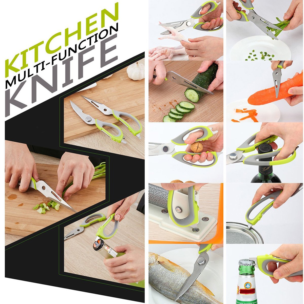 Detachable Kitchen Scissors Tailor Scissors Shearing Multi Function Stainless Steel Pp&tpr,stainless Steel Home Kitchen CN;GUA