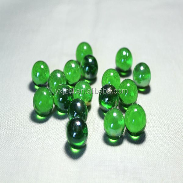 Зеленые прозрачные стеклянные мраморы