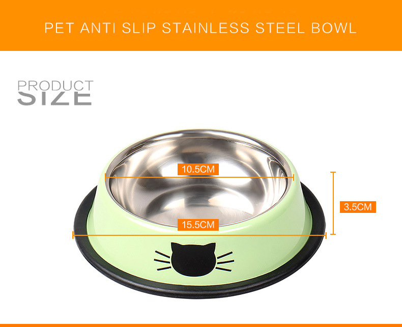 Stainless Steel Metal No Spill Pet Food Bowl Dog Bowl Cat Bowls Stand For Dog Dish