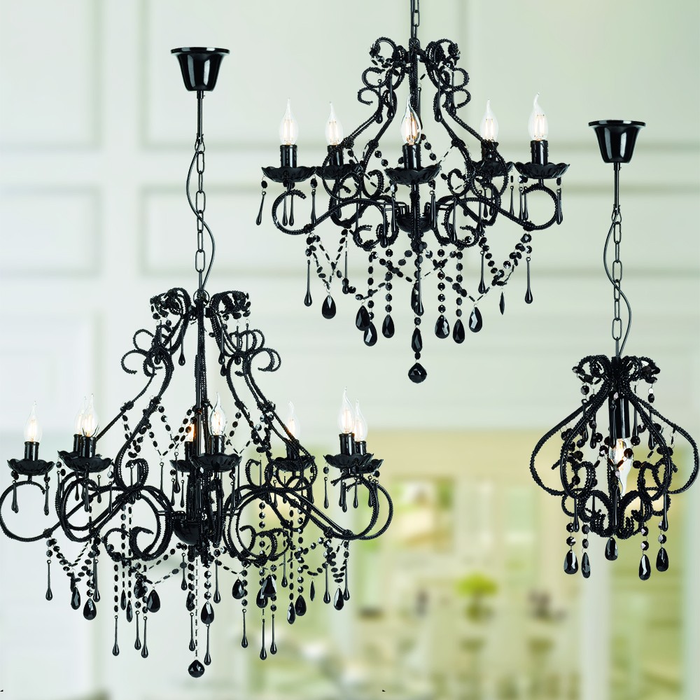 Marie therese 8 light white acrylic crystal chandelier pendant lights
