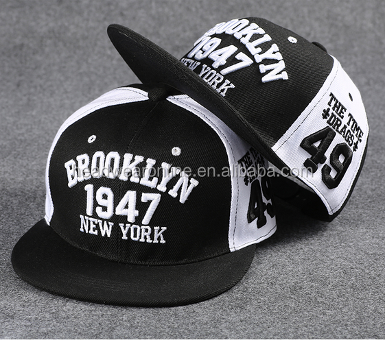 Cheap personality sports cap 5 board cap hip hop 3D embroidered bounce cap 	 snapback