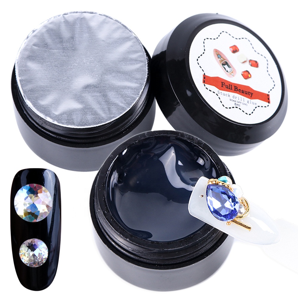 8 мл, сильный липкий клей, стразы, украшения для ногтевого дизайна, УФ-Гель-лак, подвески «сделай сам», жемчужный клей для ногтей, аксессуары