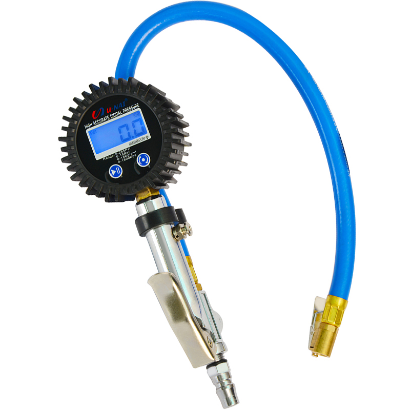 Цифровой манометр для автомобильных шин, измеритель давления для автомобильных шин с резиновым шлангом 65 см