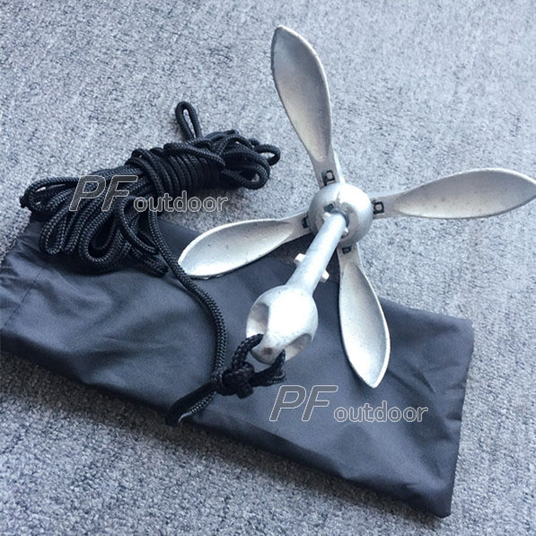 Высокое качество, горячеоцинкованная 1,5 кг рыболовная лодка, складной якорь, комплект Каяка