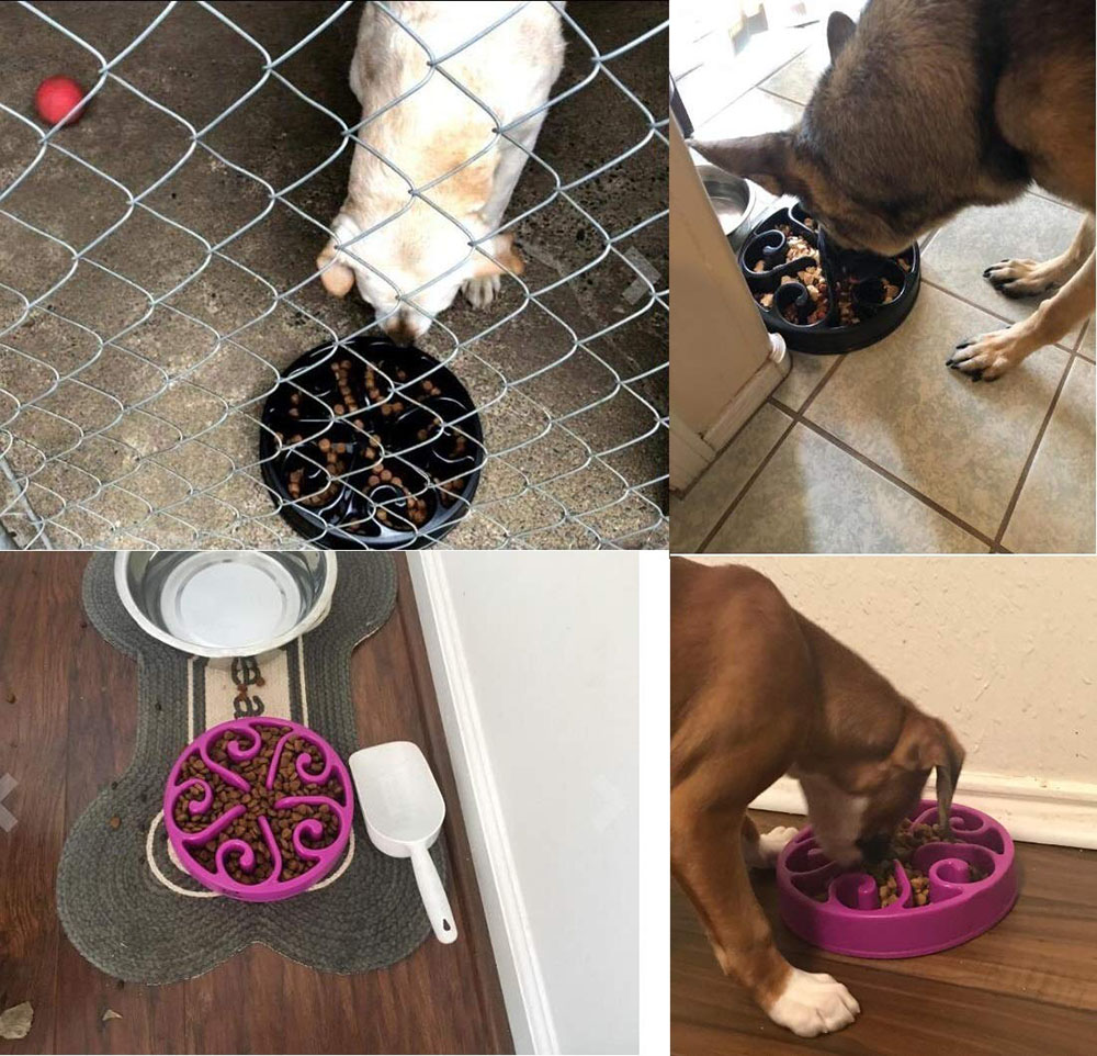 Slow Feeder Dog Bowl Bloat Stop Dog Food Maze Interactive Puzzle Non Skid Feeder