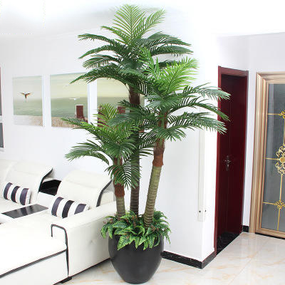 Real touch gluing process tall emanem-tree tropical ornamental plants riches tree