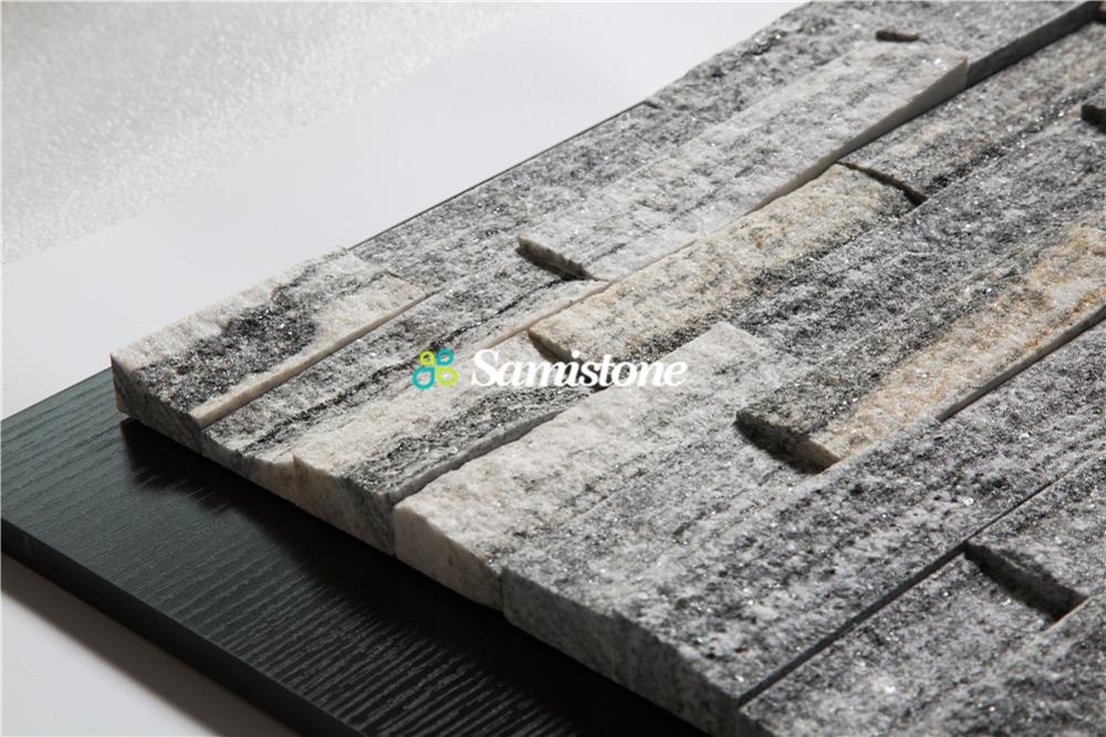 Samistone Cheap Stone Veneer Outdoor Nero Santiago Gray Stone Wall Tile