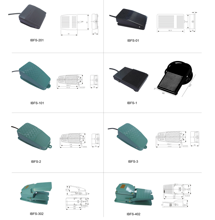 JT02 IBFS-01 Momentary Industrial  Medical foot switch Foot Controller Pedal Switch