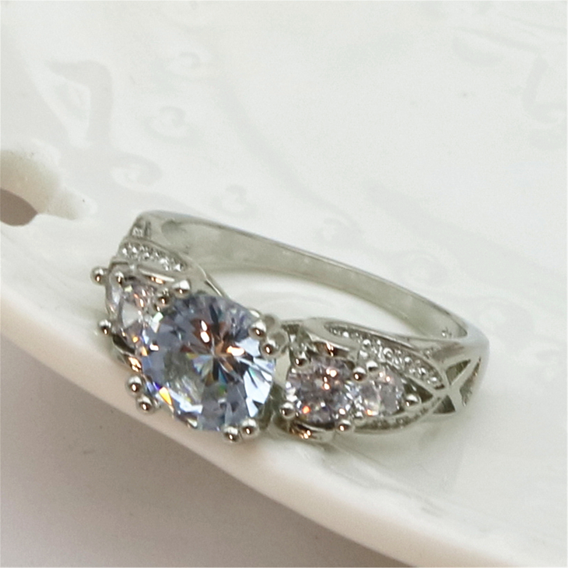 Engajamento jóia de ouro rosa mulher dedo diamante novo design anel de casamento por atacado