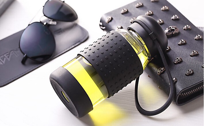 Wholesale Custom Eco-friendly Sport glass water bottle heat resistant water bottle