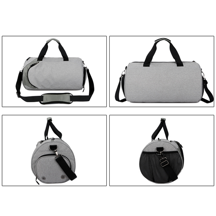 المعاد تدويرها شعار مخصص دائم الرجال الرياضة حقيبة من القماش الخشن الصالة الرياضية مع مقصورة الأحذية