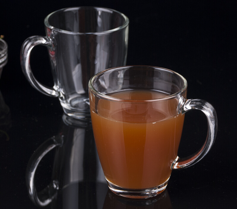 Wholesale promotion coffee cup glass coffee mug glass tea cup with handle