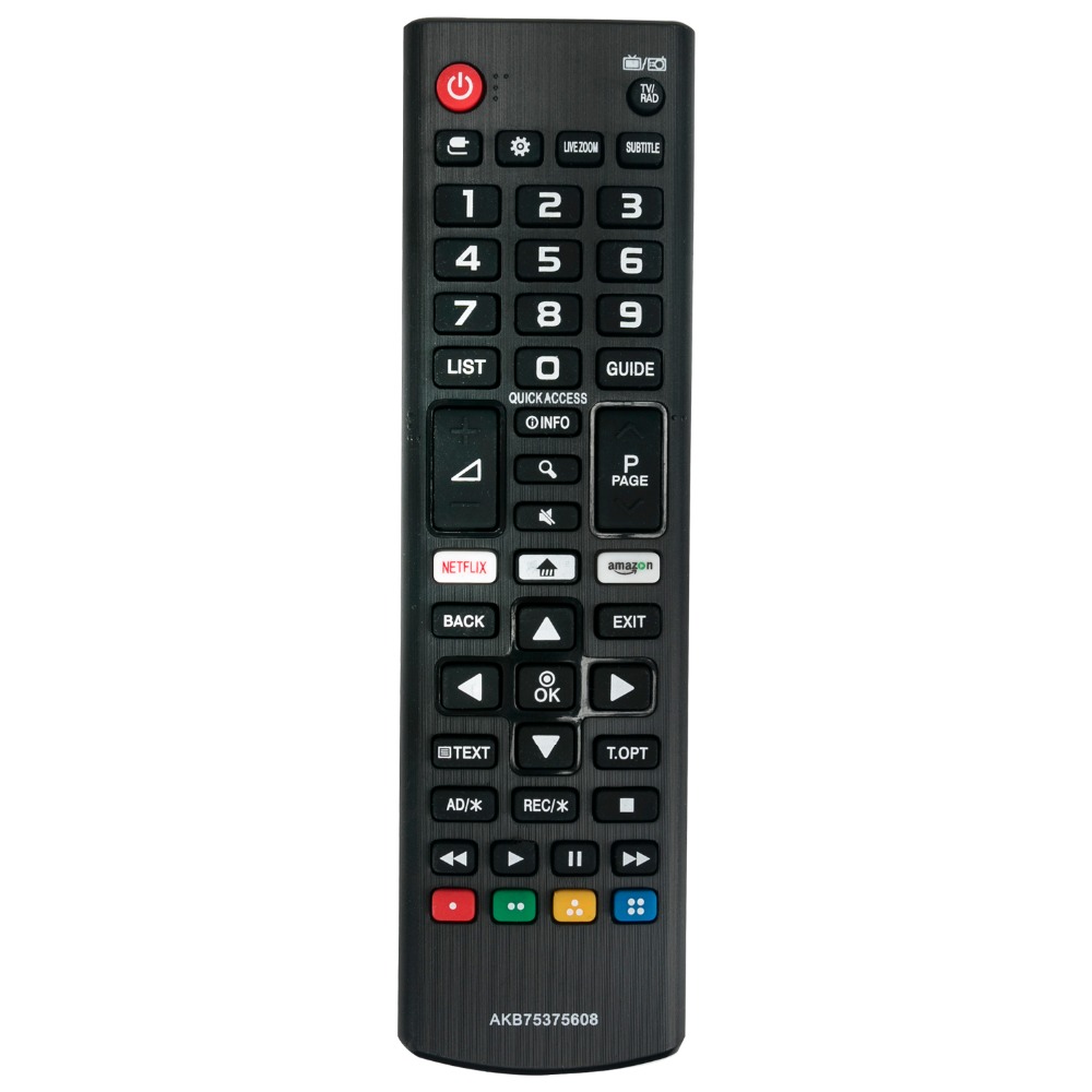 新的更换电视遥控器 akb75375608 适合 lg 智能电视与 netflix 和