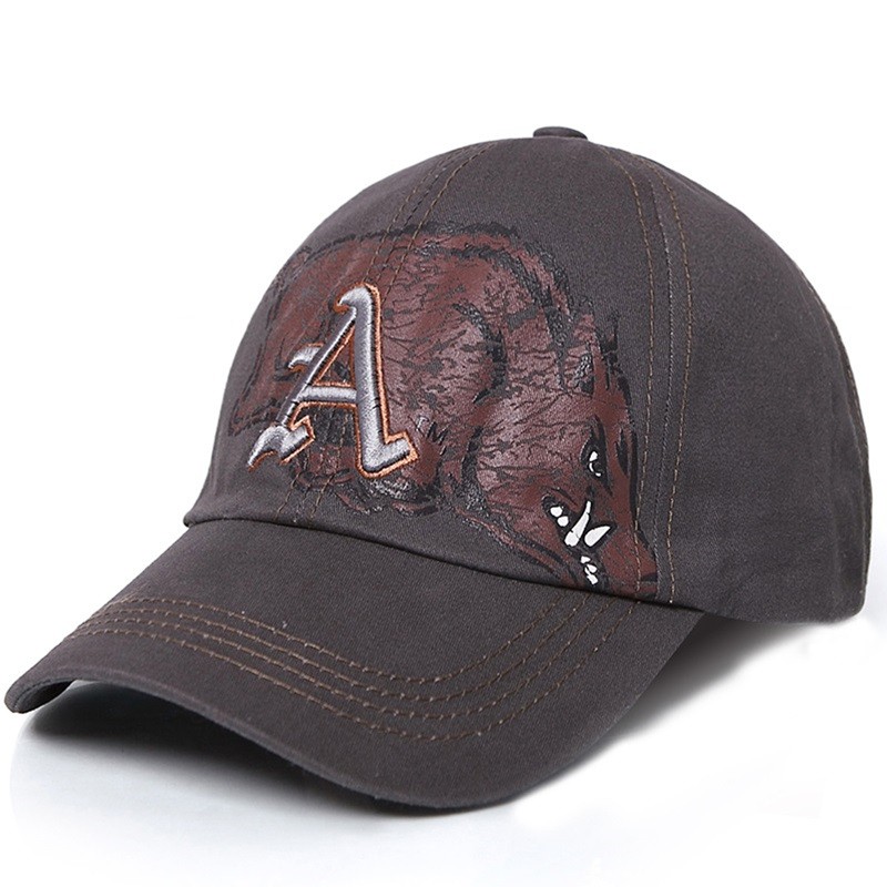 Lettered baseball cap with capital letters A outdoor sport hat for man