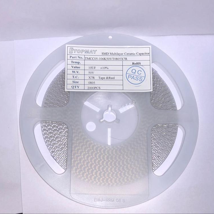 2000 pcs Qty 1 Reel 220nF 10/% 0805 X7R 25V Capacitors