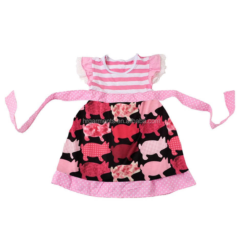 Porco Fazenda Animais Meninas Princesa Verão Vestidos Sem Mangas 2019