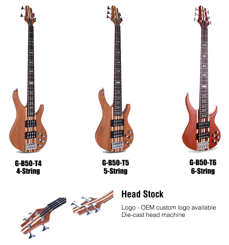 ベース SMIGER G-B50 T4 Smiger G-B50-T4 4-String Electric Bass - Smiger Guitar