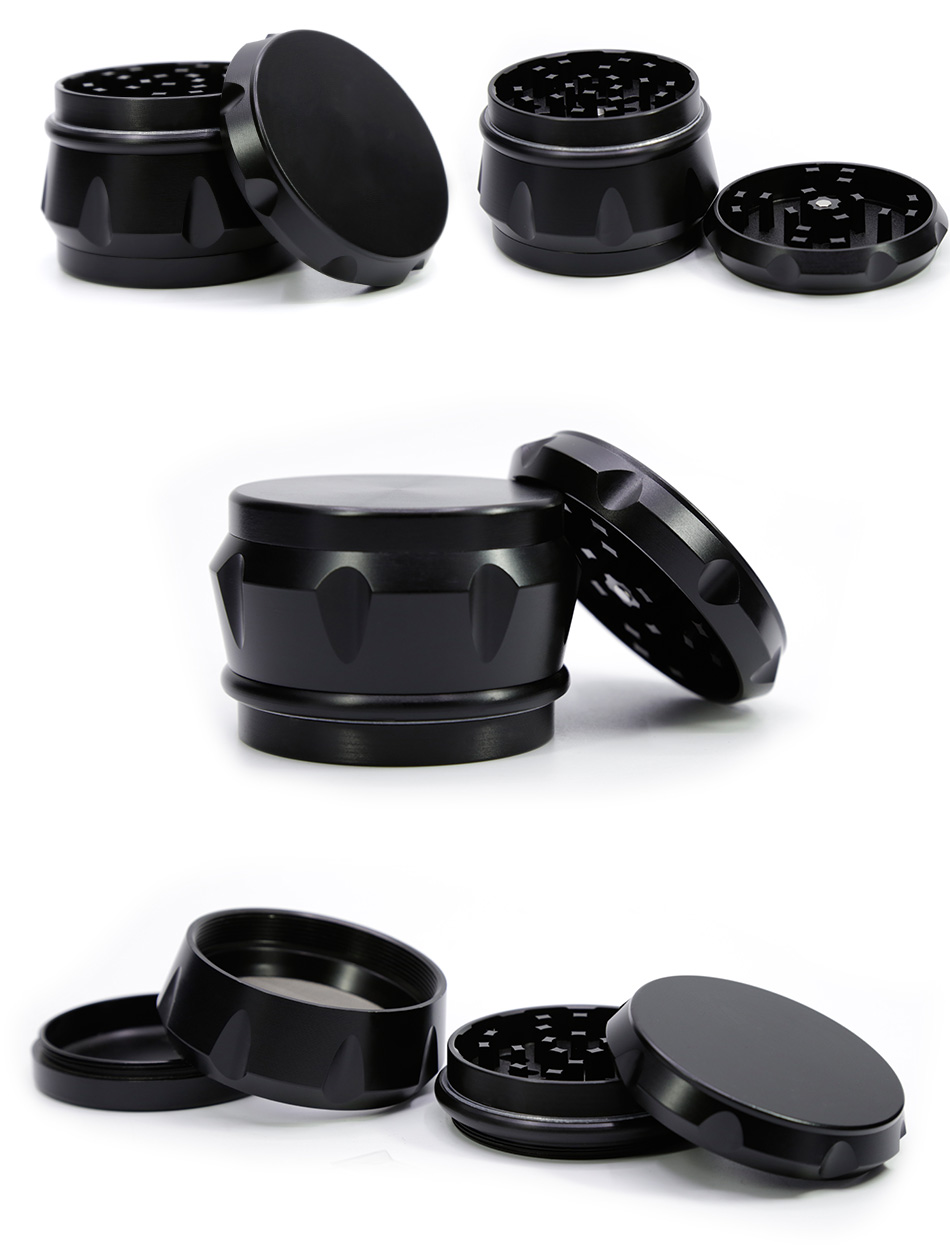 63mm 4 layer zinc alloy crusher metal grinder custom logo 5963