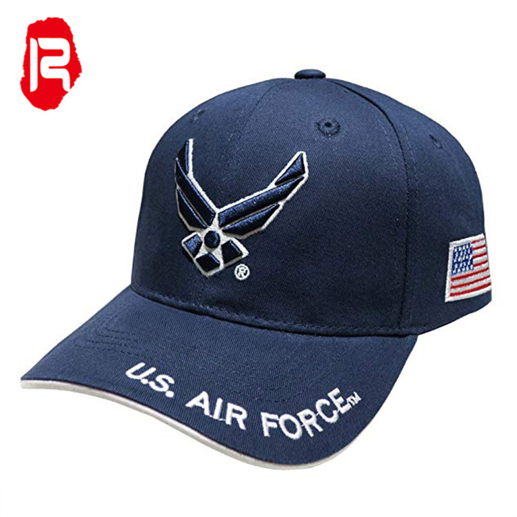 U.S.AIR FORCE hat Mesh USAF Official Licensed Baseball cap Flag on side Black