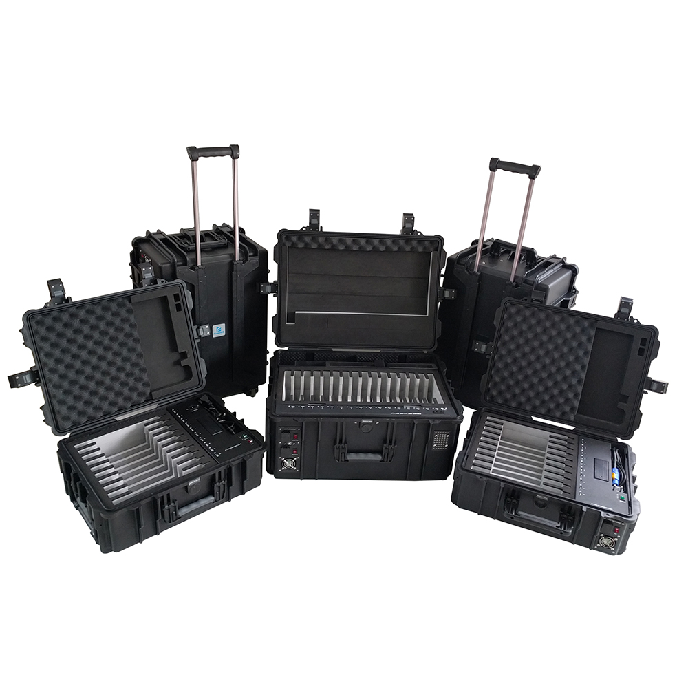 F2-20W Мульти USB безопасности ноутбук планшет зарядка тележка с колесами