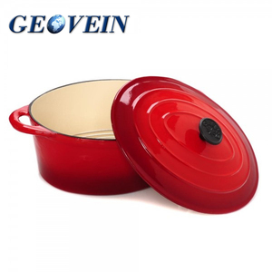 Catálogo de fabricantes de De Hierro Fundido Oval Olla de China Oval 4.5qt cacerola de hierro fundido esmaltado