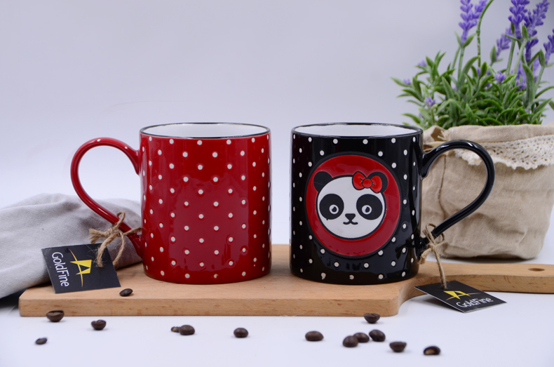 Panda Shaped Cute Cartoon Ceramic Stoneware Cup With Handle