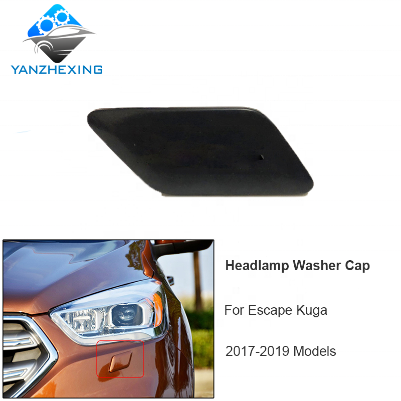Bumper Headlight Headlamp Washer Jet Cover Cap for Ford Escape 2013-2016