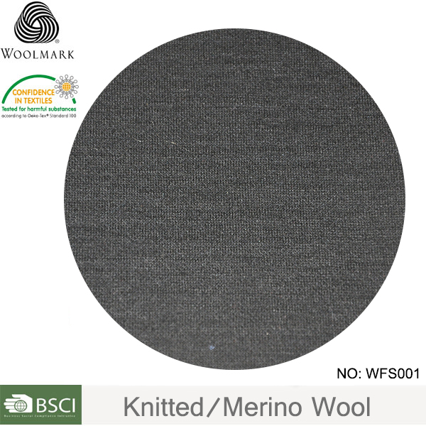 Мериносовая Шерстяная трикотажная ткань с воздушным слоем, Смешанная шерстяная ткань оптом