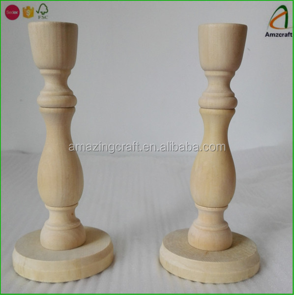 Оптовая продажа Дешевые Твердые Деревянные Подсвечники с гладкой поверхностью