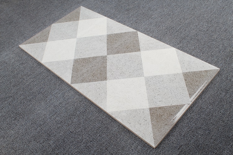 300 X 600 3D Inkjet Concept Decorative Grey Checkered Ceramic Wall Tiles Designs For Bathroom