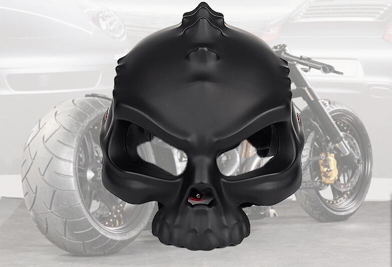 YM-333 Monster Motorcycle Helmet - Skull Skeleton Open Face