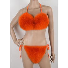 fur bikini set
