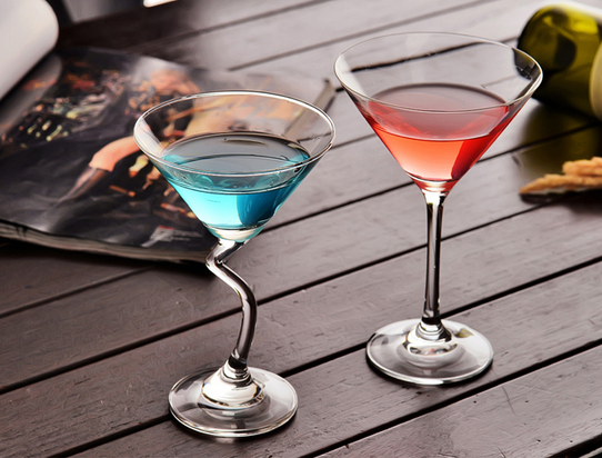 Unique Stem Transparent Cocktail Martini Glass Cup Drinking Glass