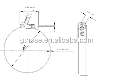 high strength steel quick release endless hose clamp