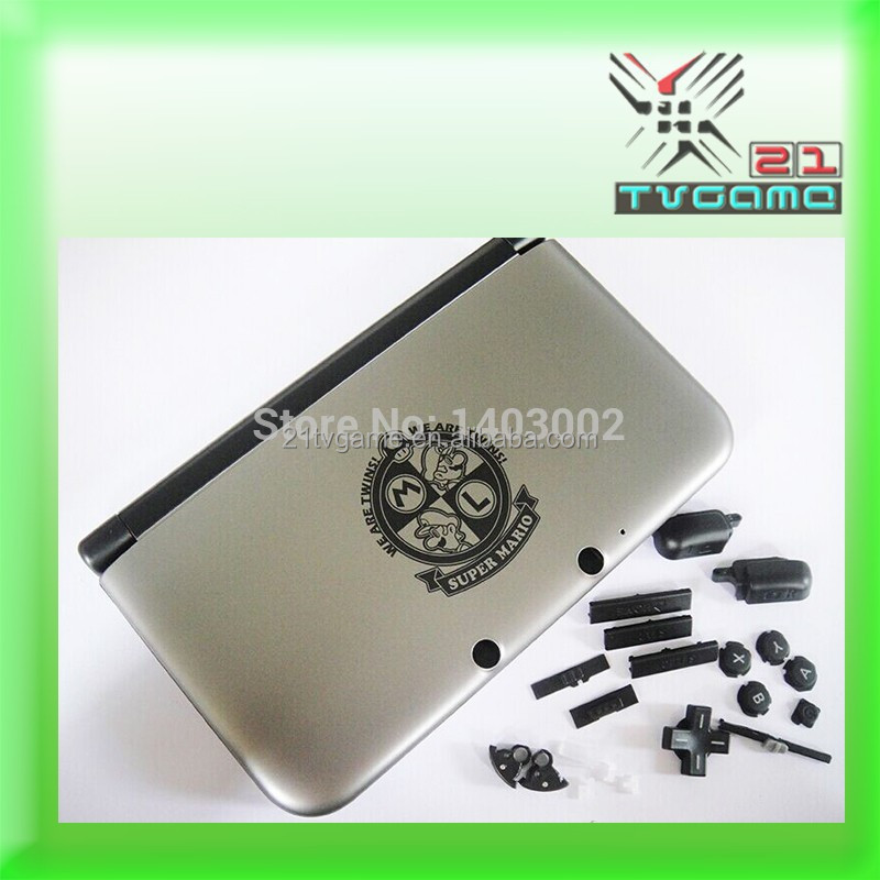 Полный корпус чехол для 3dsxl Ремонт Запчасти + инструмент + стекло для 3DS XL/3DS LL игровая консоль Красный Марио