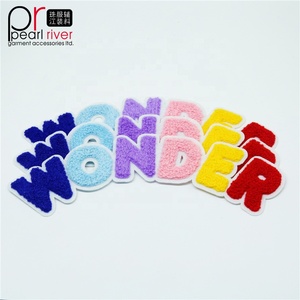 Customized Letter Chenille Embroidery Patches And Towel Embroidery Badges