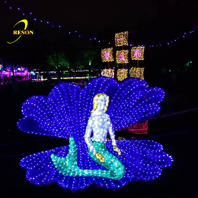 New Arrivals 2022 Led Mermaid Christmas Lights For Ocean Theme Park