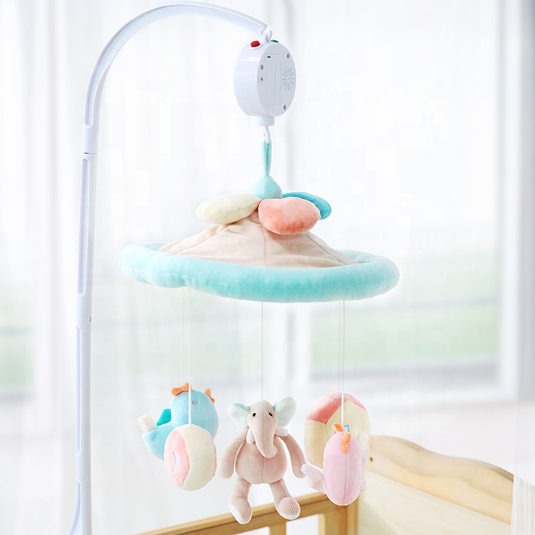 Прекрасный единорог детская кроватка вращающийся детский музыкальный мобильный