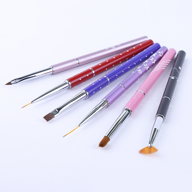 oem odm nail cleaning tools acrylic kolinsky nail brush set