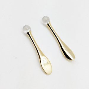 Amazon Hot Sale Gold Face Cream Facial Mask Spoon Small Skin Care Beauty Plastic Cosmetic Spatula