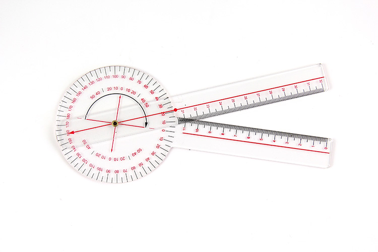 健身器材用pvc量角器医用测角仪关节弯曲测量健身器材