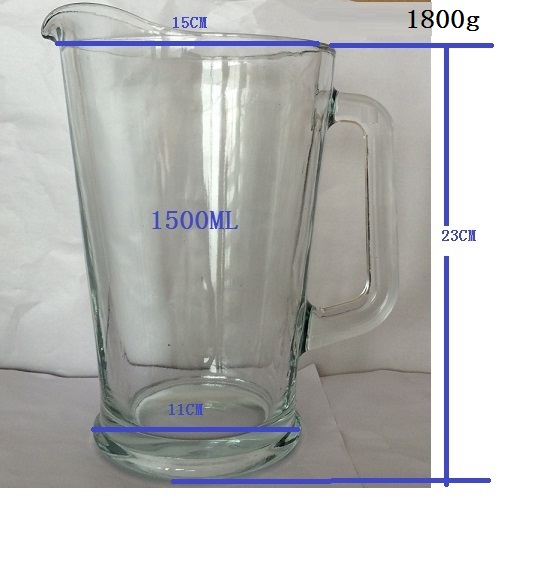 1.5L Clear Beverage Beer Water Glass Jug