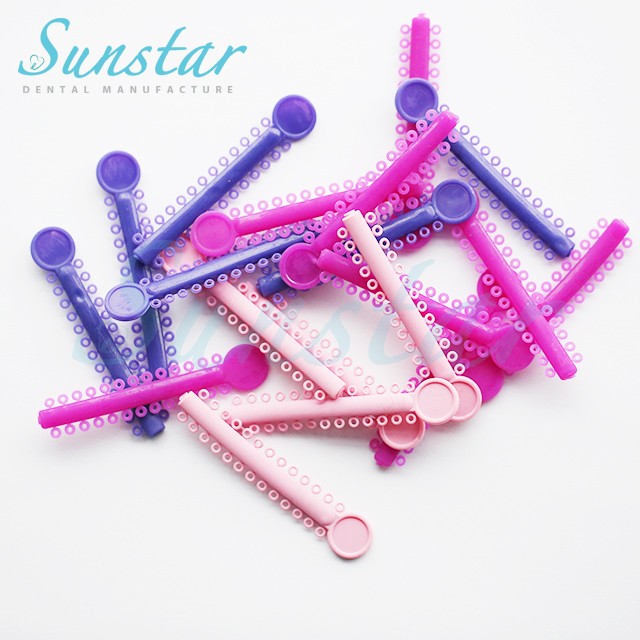 orthodontic elastic colorful dental ligature tie 35 mixed colors ligature ties